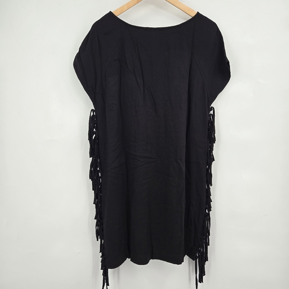 Little Black Fringe LUMIERE Dress SIZE:Large - Picture 8 of 8